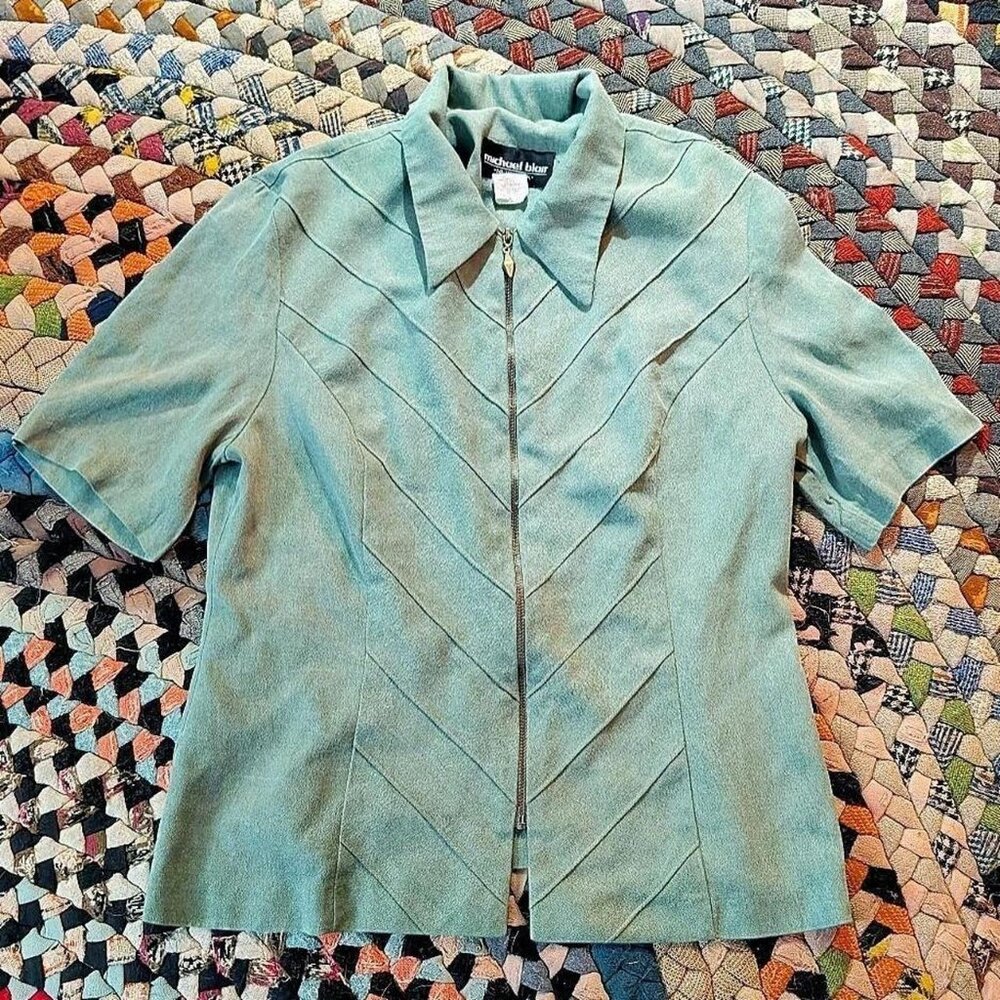 Vintage Michael Blair New York light green lightweight blazer Size: 10